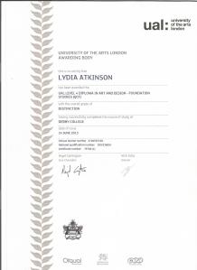 UAL level 4 Diploma in Art and Design  Foundation Studies